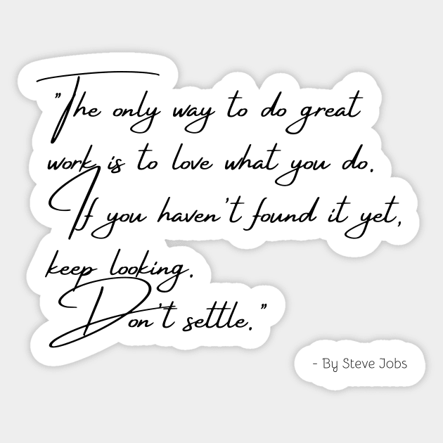 A Quote about Individuality and Success by Steve Jobs Sticker by Poemit